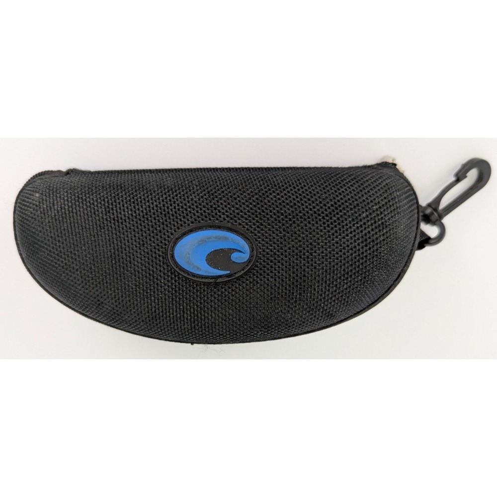 Costa Del Mar Sunglasses Hard Case Black Ballistic Nylon Zippered Large 6.5"